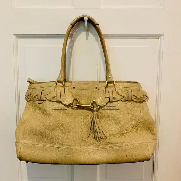 Coach Y2K 2000 Hobo Hamptons Leather Tassel Shoulder Bag No. 10529